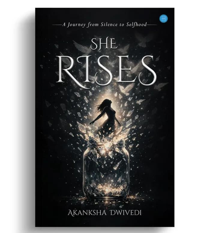 She Rises by Akanksha Dwivedi, Self-Help/Personal Growth book cover on IndieFiction