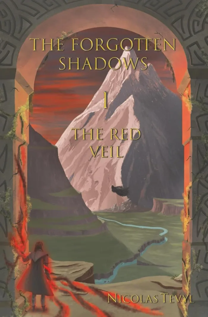 The Forgotten Shadows I: The Red Veil by Nicolas Tevyl, Fantasy book cover on IndieFiction
