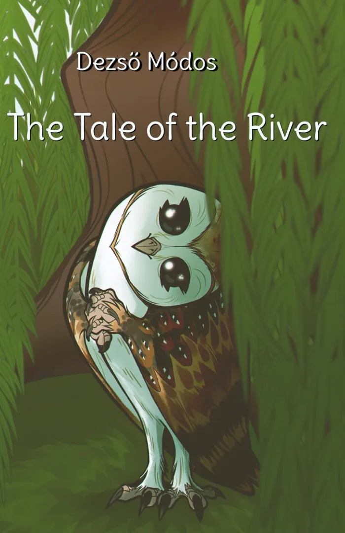 A saval, owl creature, looks at you turning her face sideways. She twists her wing claws together. In the background the an age old river flows.