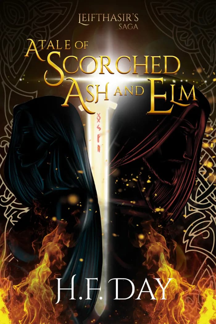 A Tale of Scorched Ash and Elm by H.F. Day, book cover on IndieFiction
