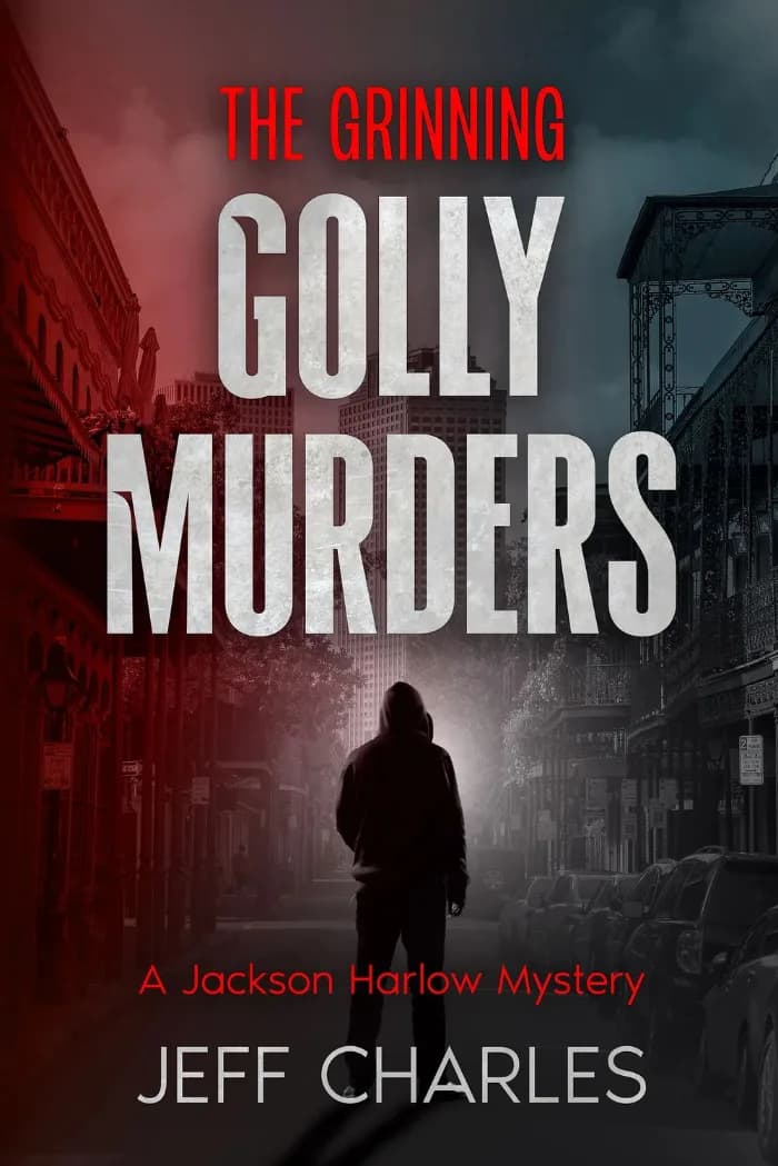 The Grinning Golly Murders by Jeff Charles, book cover on IndieFiction