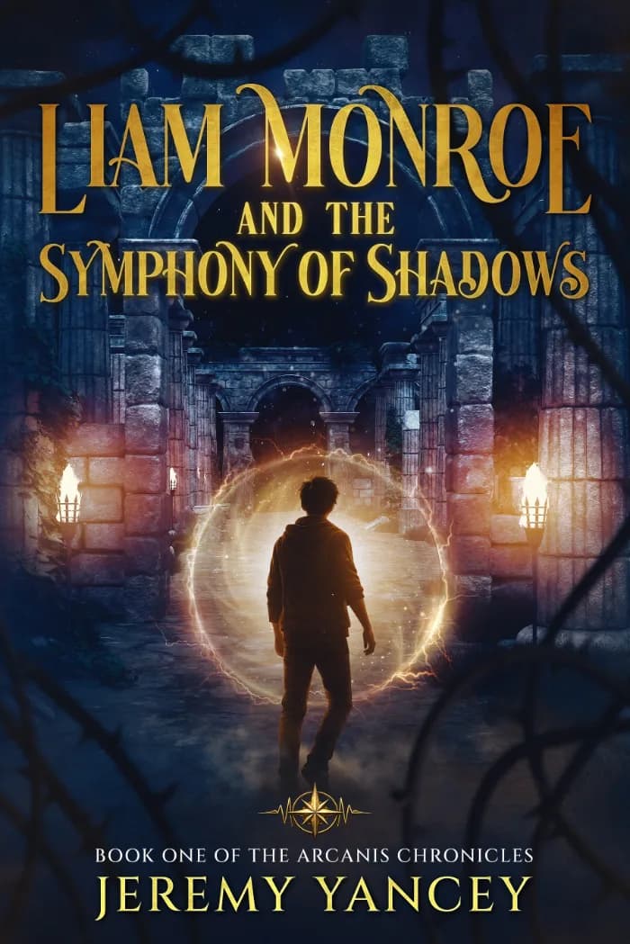 Liam Monroe and the Symphony of Shadows by Jeremy Yancey, book cover on IndieFiction