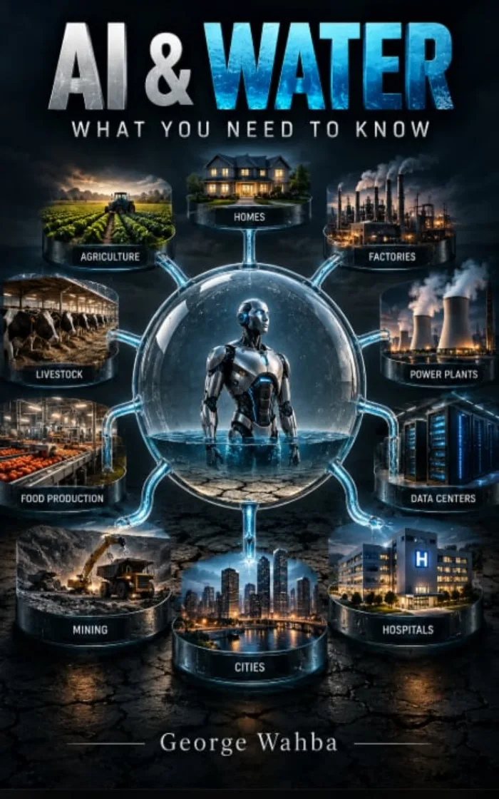 AI & WATER: WHAT YOU NEED TO KNOW by george wahba, Science Fiction book cover on IndieFiction