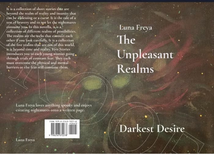 The Unpleasant Realms by Luna Freya, Horror book cover on IndieFiction