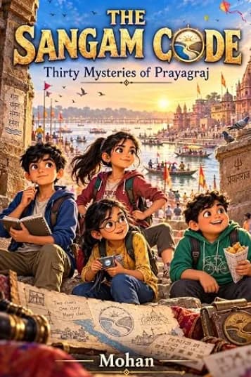 Four Friends. Thirty Mysteries.
Kumbh notices the details. Tara follows the adventure. Meera loves clever inventions. Bunty keeps the team laughing. Together, they discover that even an ordinary day can hide an extraordinary mystery.
