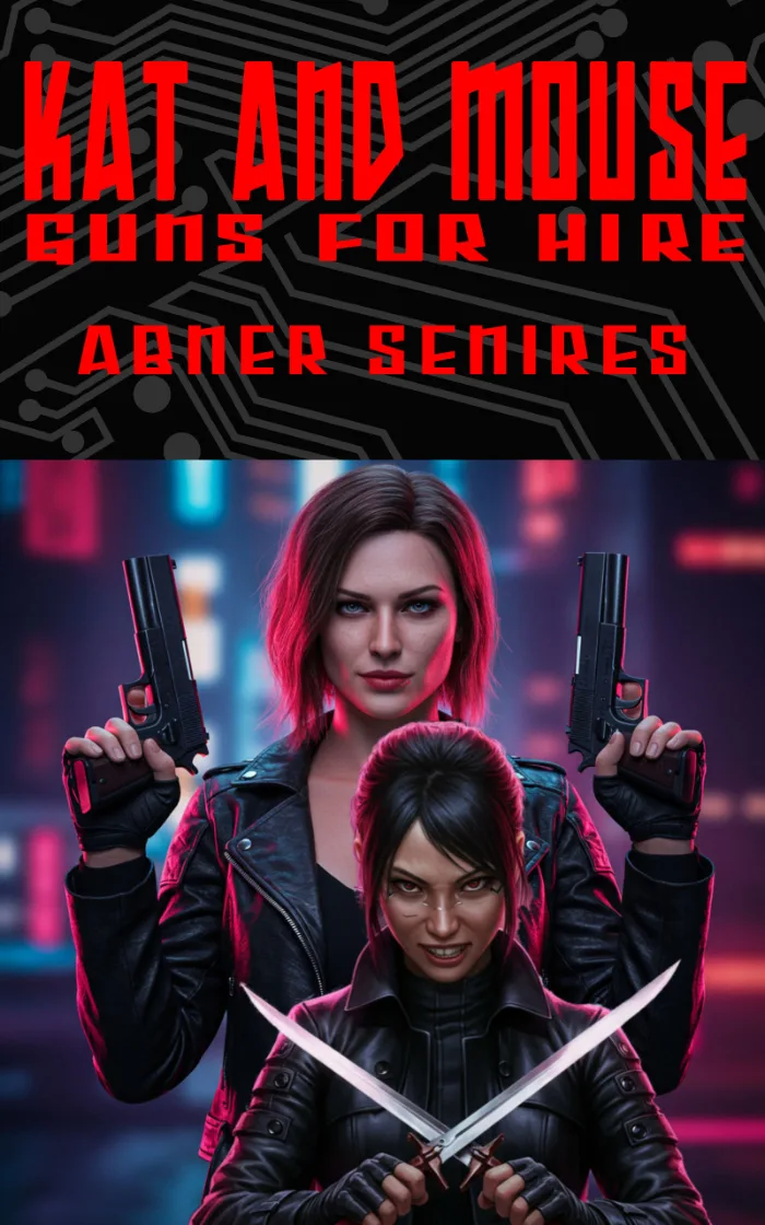 KAT AND MOUSE, GUNS FOR HIRE by Abner Senires, Science Fiction book cover on IndieFiction