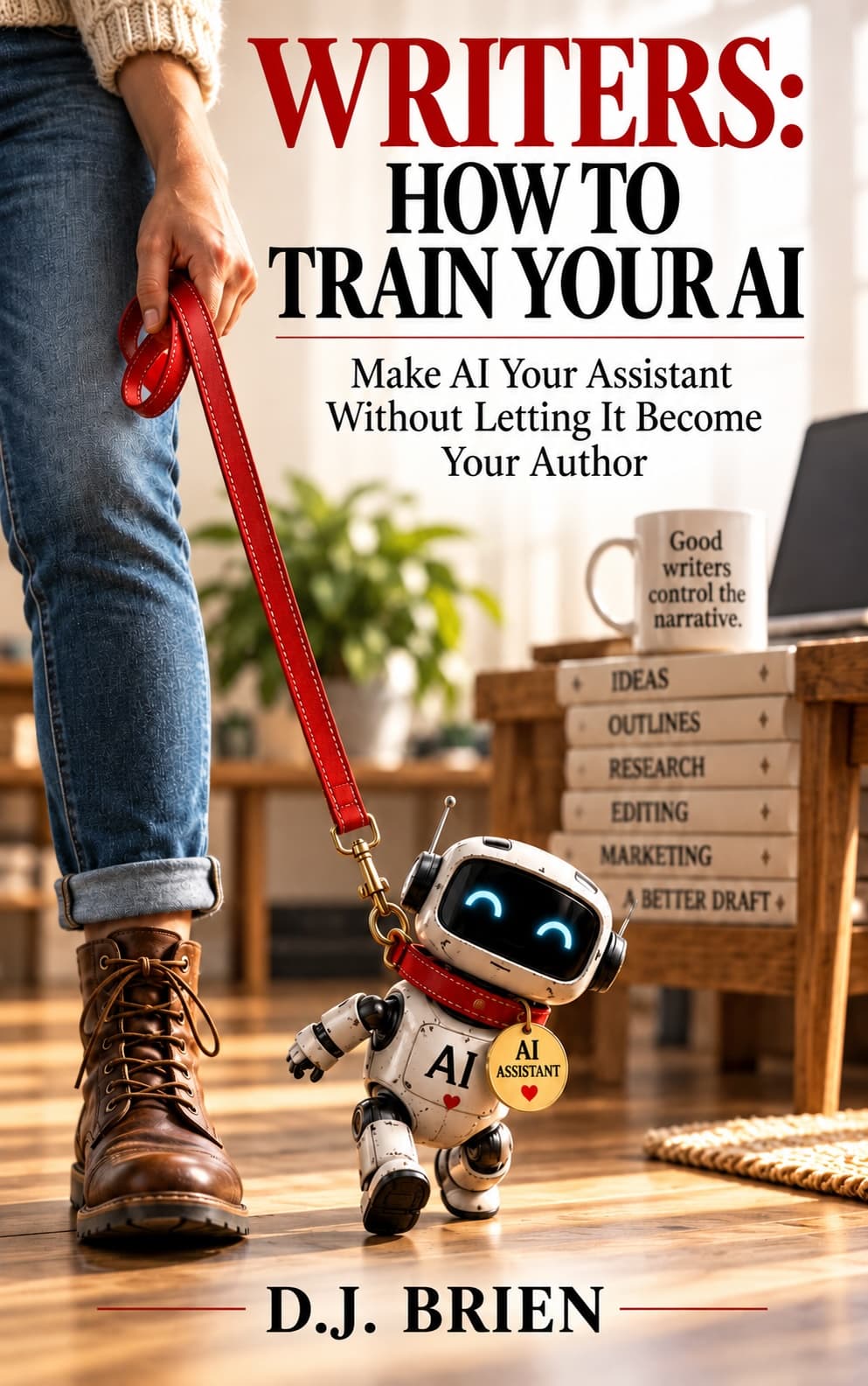 Writers: How to Train Your AI: Make AI Your Assistant Without Letting It Become Your Author by D.J. Brien, Business/Career book cover on IndieFiction
