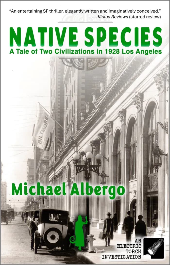 NATIVE SPECIES - A Tale of Two Civilizations in 1928 Los Angeles by Michael Albergo, book cover on IndieFiction