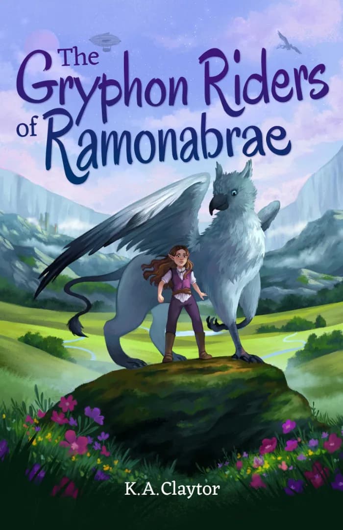 The Gryphon Riders of Ramonabrae by K.A. Claytor, book cover on IndieFiction