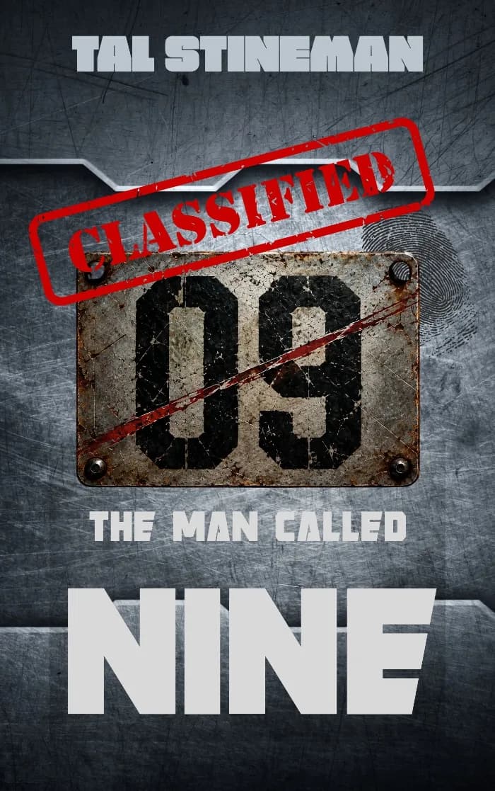 The Man Called Nine by Tal Stineman, Thriller/Mystery/Crime book cover on IndieFiction