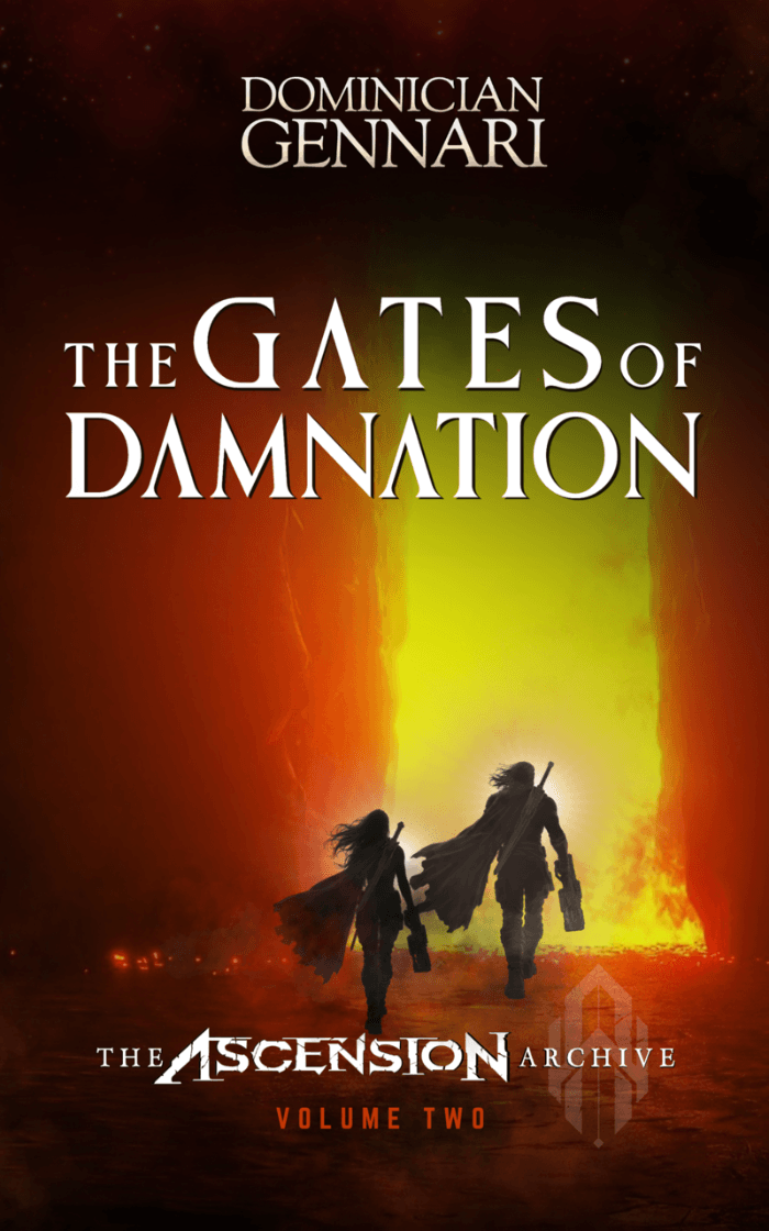 The Gates of Damnation by Dominician Gennari, Fantasy book cover on IndieFiction