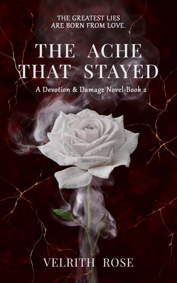 The Ache That Stayed by Velrith Rose, Romance book cover on IndieFiction