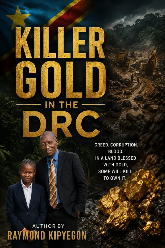 Killer gold in the DRC by Raymond kipyegon, Thriller/Mystery/Crime book cover on IndieFiction