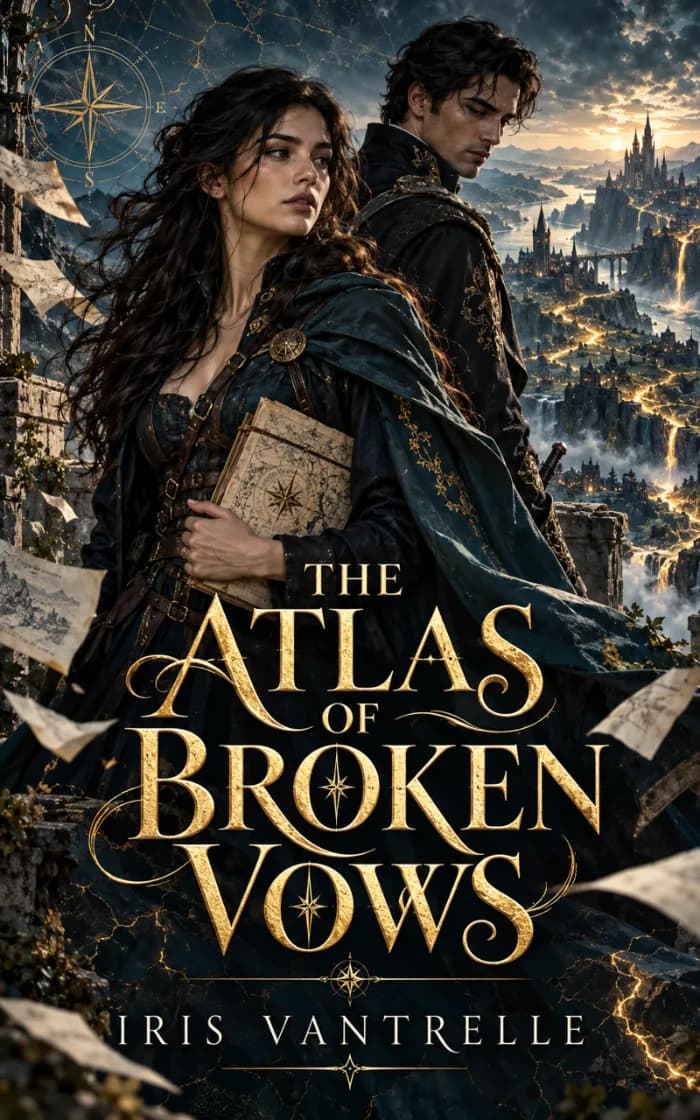 The Atlas of Broken Vows by Iris Vantrelle, Fantasy book cover on IndieFiction