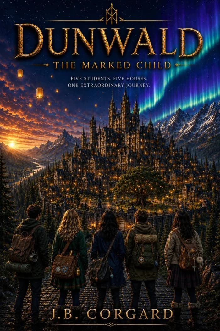 Dunwald: The Marked Child by J.B. Corgard, Fantasy book cover on IndieFiction