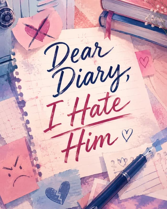 Dear Diary, I Hate Him by Maha Arshad, book cover on IndieFiction