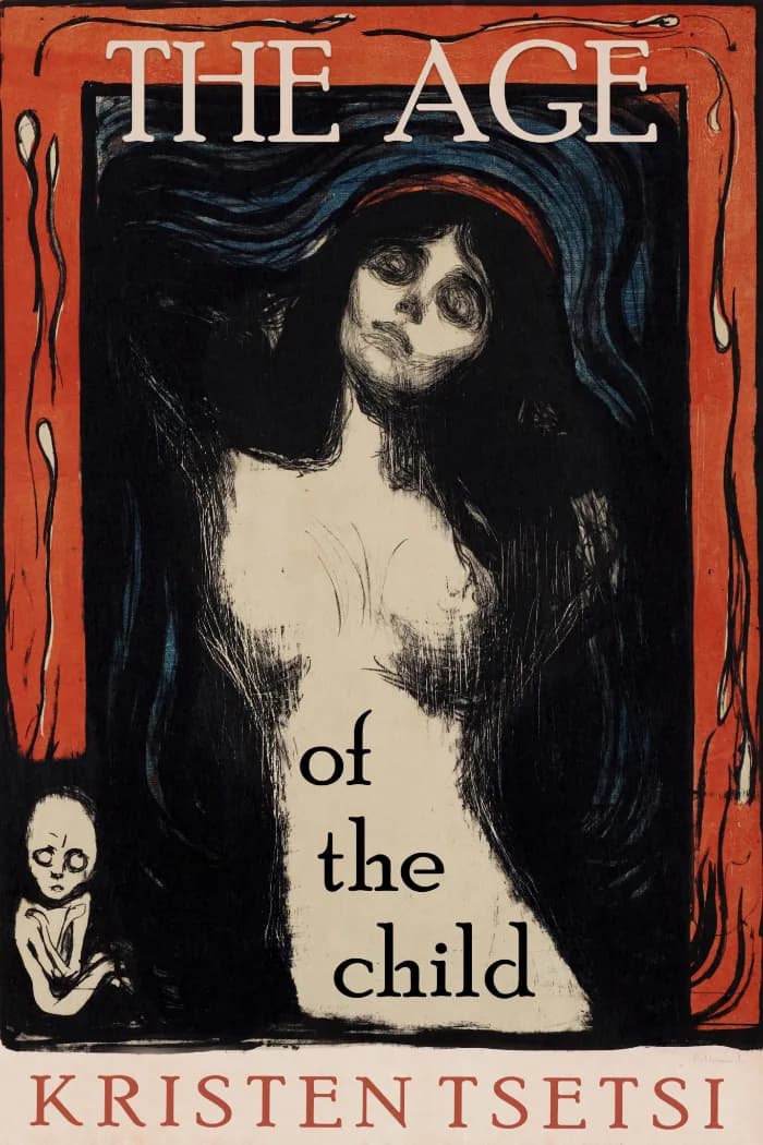 Edvard Munch's "Madonna" - the version with a terrified baby in the bottom left corner and sperm swimming around the Madonna in an orange-red border - fills the cover.