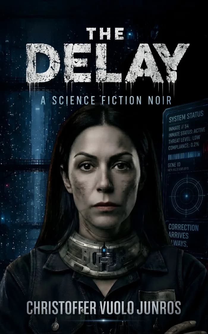 The Delay by Christoffer Vuolo Junros, Science Fiction book cover on IndieFiction