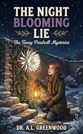The Night-Blooming Lie: A Botanical Cozy Mystery by Dr. A.L. Greenwood, Thriller/Mystery/Crime book cover on IndieFiction