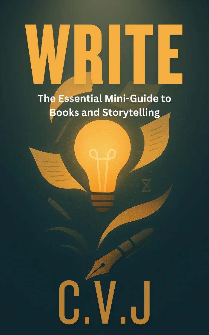 WRITE: The Essential Mini-Guide to Books and Storytelling by Christoffer Vuolo Junros, Self-Help/Personal Growth book cover on IndieFiction