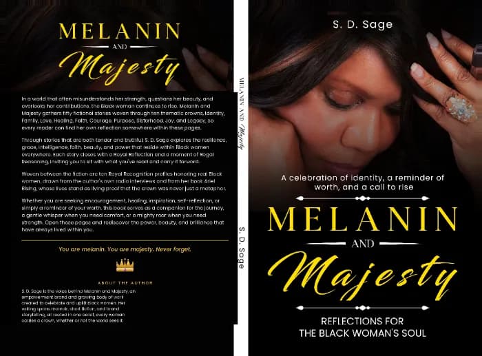 Melanin and Majesty: Reflections for the Black Woman's Soul by S. Denice Newton, book cover on IndieFiction