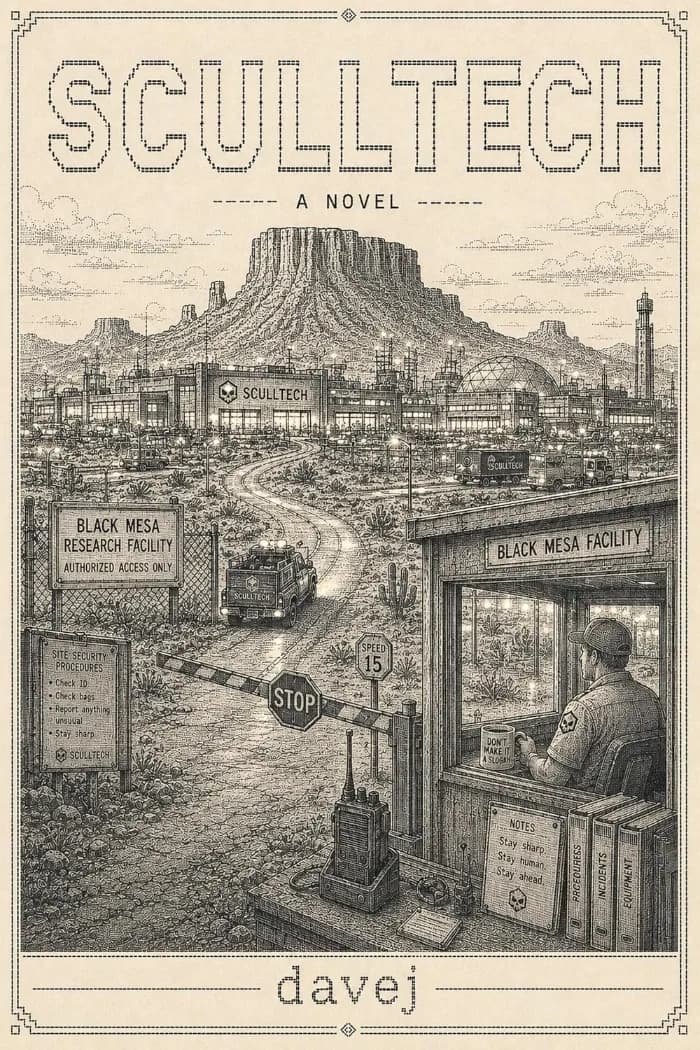 ScullTech by davej, book cover on IndieFiction
