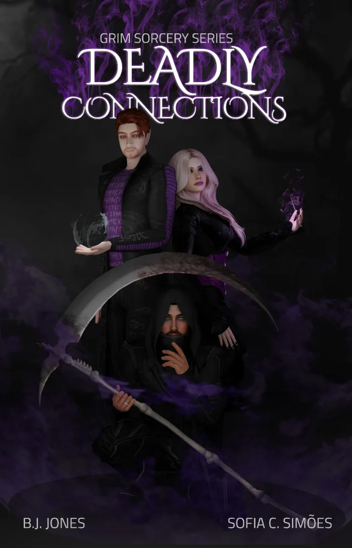 Grim Sorcery Series #1: Deadly Connections by Bev J. Jones, book cover on IndieFiction