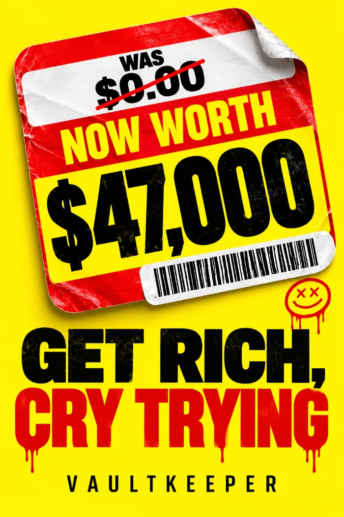 GET RICH, CRY TRYING by Vaultkeeper, book cover on IndieFiction