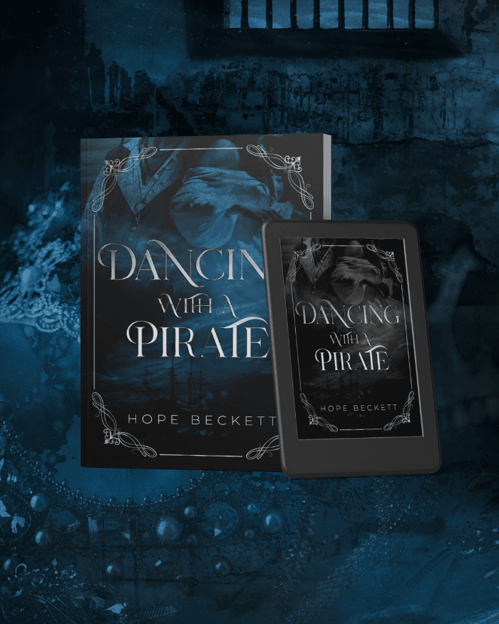 Dancing with a Pirate by Hope Beckett, Historical Fiction book cover on IndieFiction