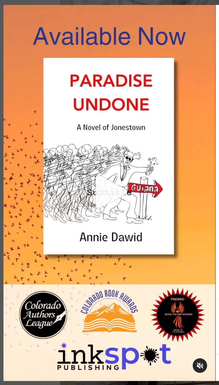 Paradise Undone: A Novel of Jonestown by Annie Dawid, book cover on IndieFiction