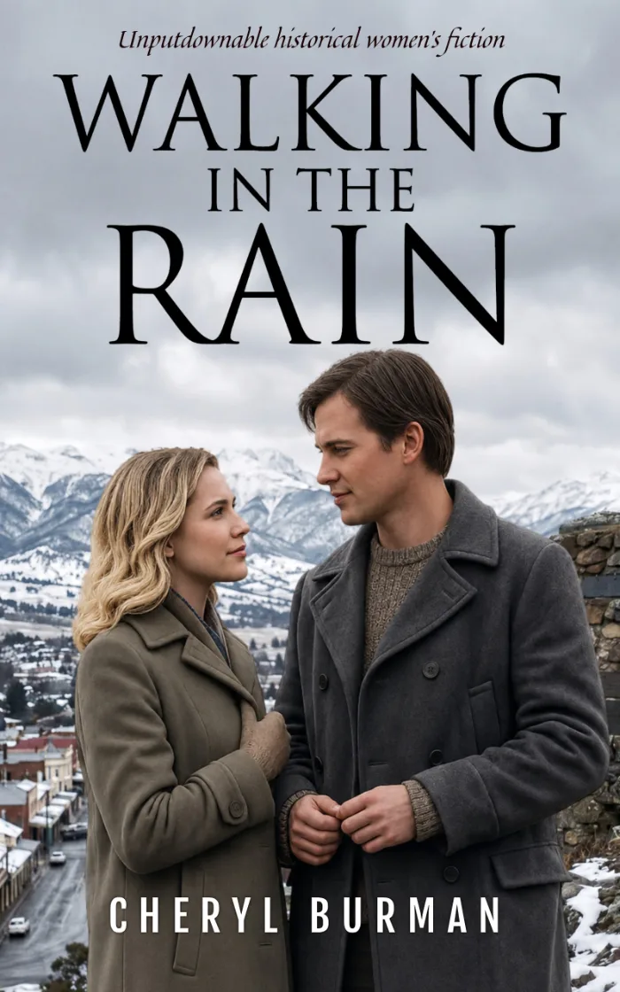 Walking in the Rain by Cheryl Burman, Historical Fiction book cover on IndieFiction