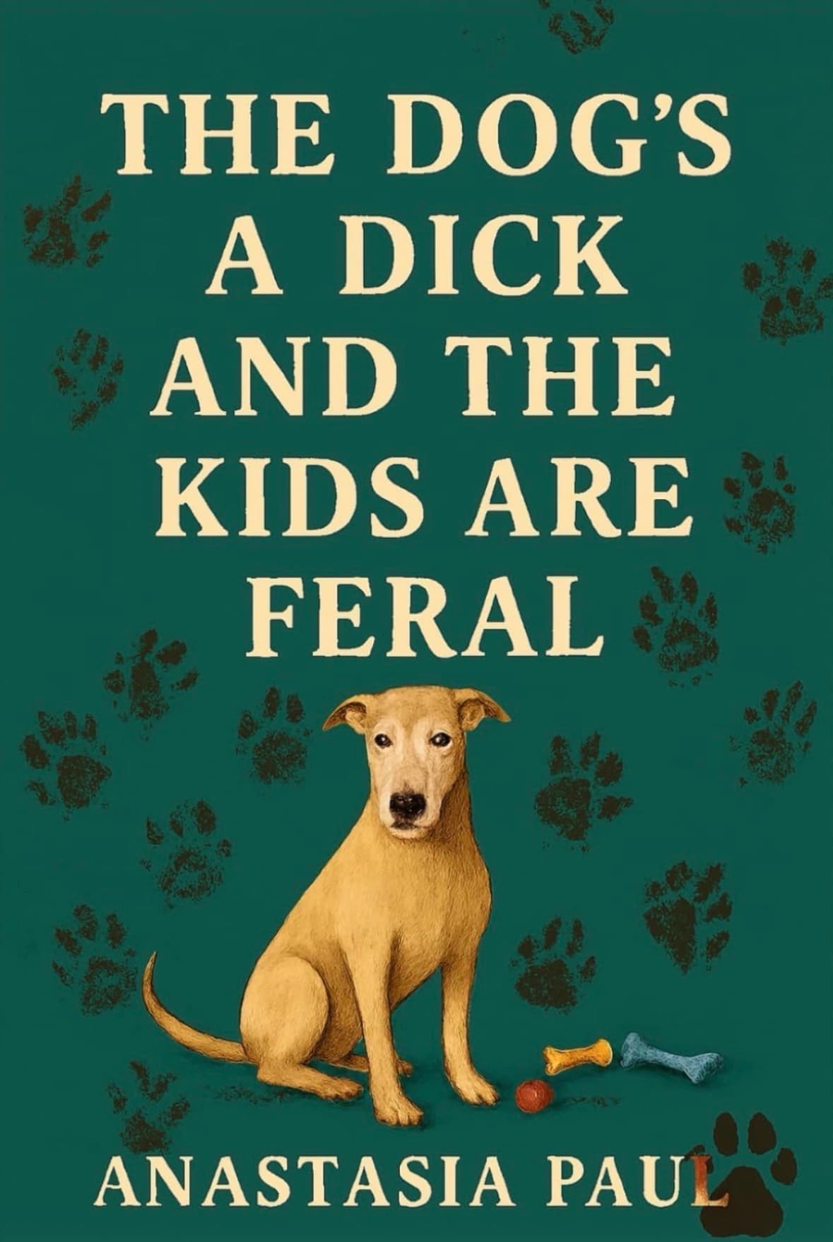 The Dogs a Dick and the Kids are Feral by Anastasia Paul, Humor/Reference book cover on IndieFiction