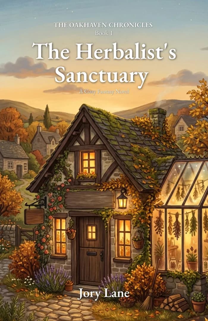 The Herbalist's Sanctuary, her shop and glasshouse.