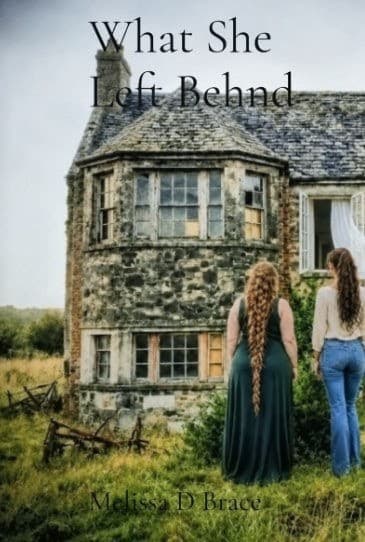 What She Left Behind by Melissa D Brace, Literary Fiction book cover on IndieFiction
