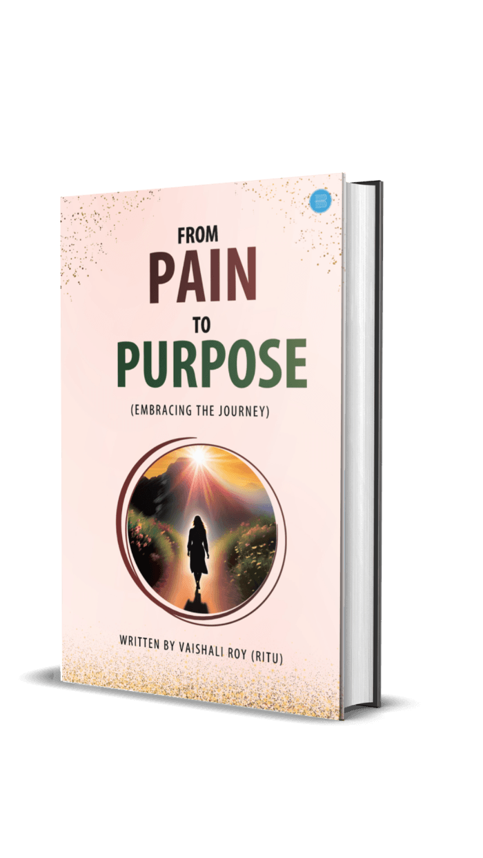 From Pain to Purpose: Embracing the Journey by Vaishali Roy (Ritu), book cover on IndieFiction