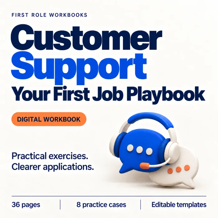Customer Support: Your First Job Playbook by Firas Aljabi, book cover on IndieFiction