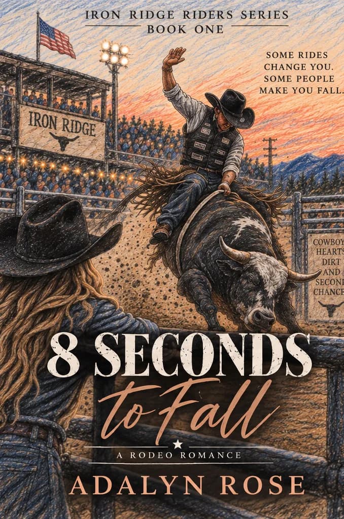 8 Seconds to Fall by Adalyn Rose, book cover on IndieFiction