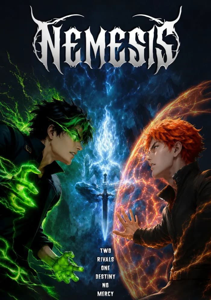 Zan and Draven confronting each other with a member of the Divine Seven - Garda, who's known as the immortal Deviant in the middle.
