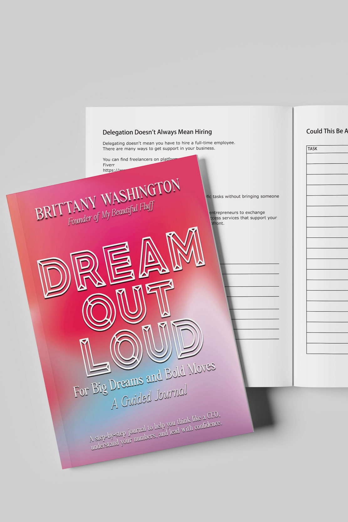 Dream Out Loud (Guided Journal) by My Beautiful Fluff — Business/Career book cover on IndieFiction